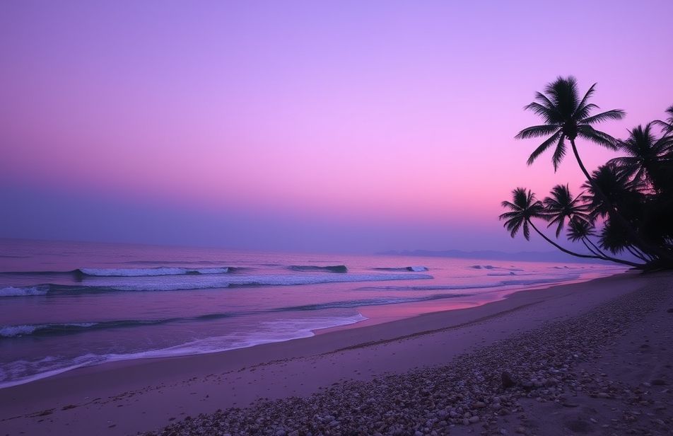 Purple Beach Wallpaper