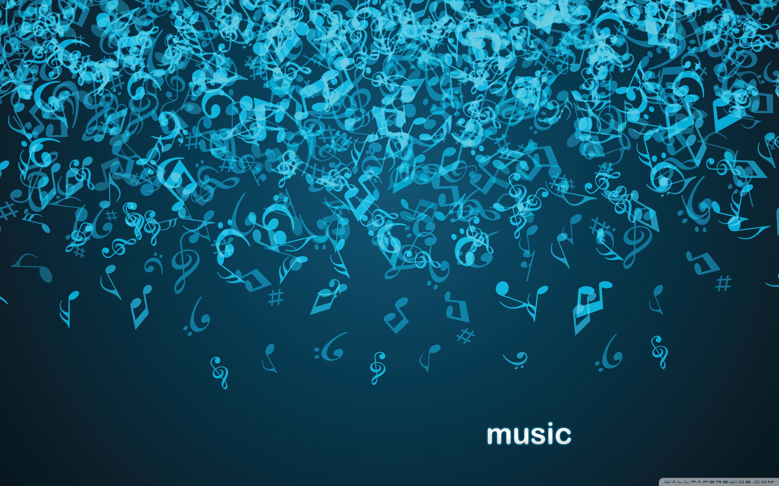 Pics Photos   Music Notes Background Blue
