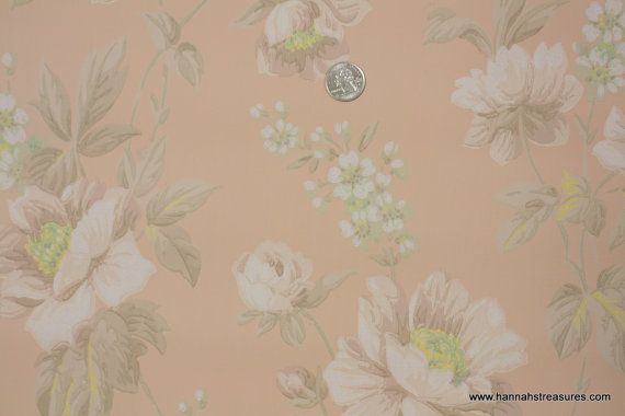 S Vintage Wallpaper Soft Blush Pink With By Hannahstreasures