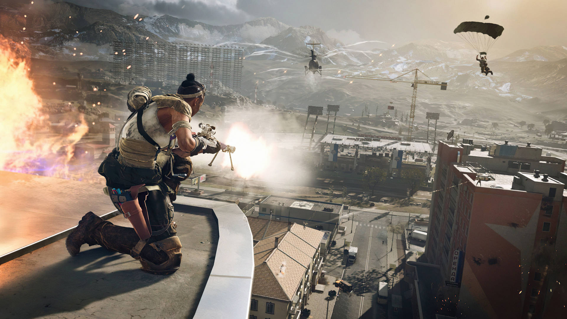 Call Of Duty Warzone 4k Rooftop Wallpaper