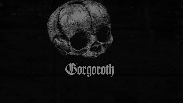 Gorgoroth Wallpaper Skull Background Letters Background