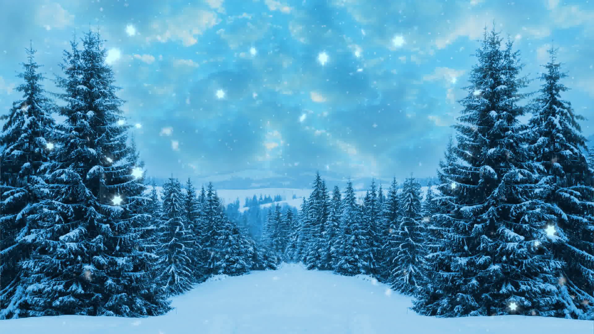 Happy New Year Christmas Winter Background Stock Video Footage