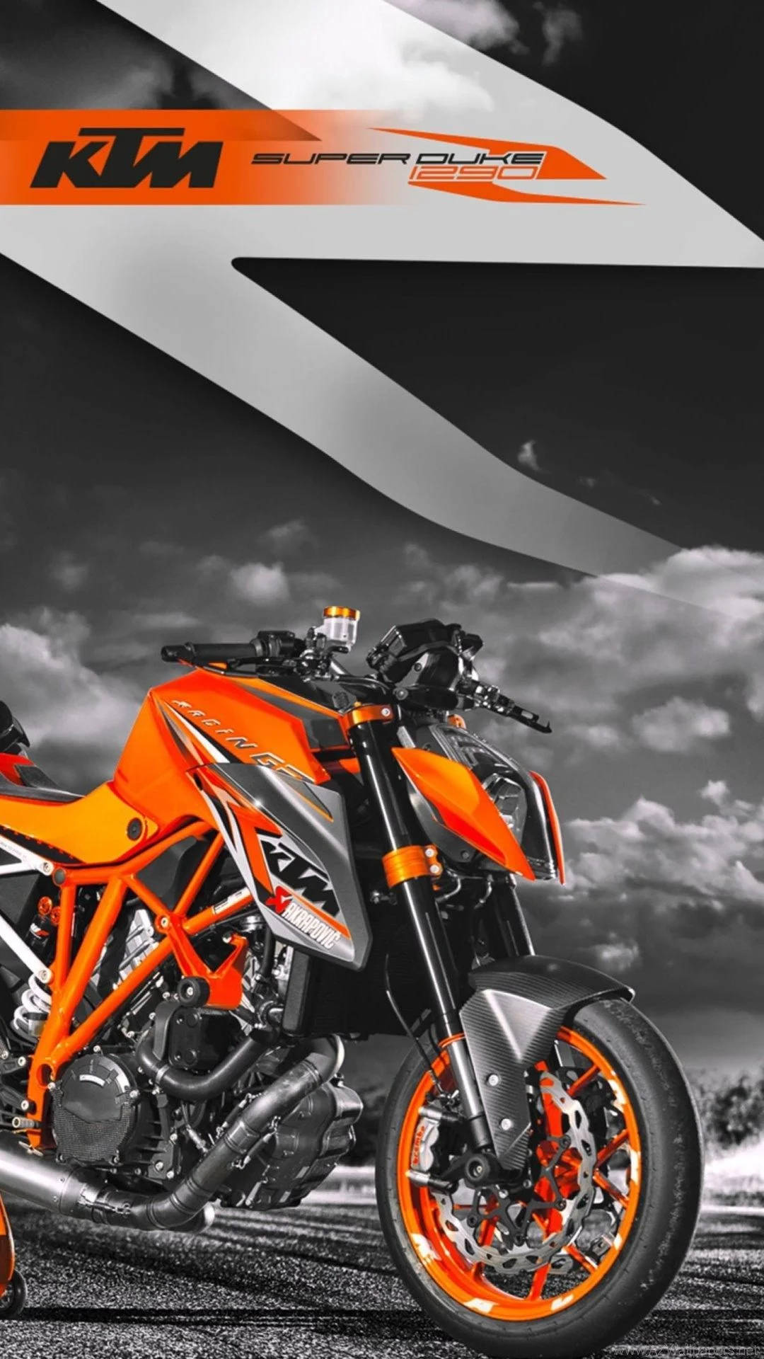 Orange And Black Ktm iPhone Wallpaper