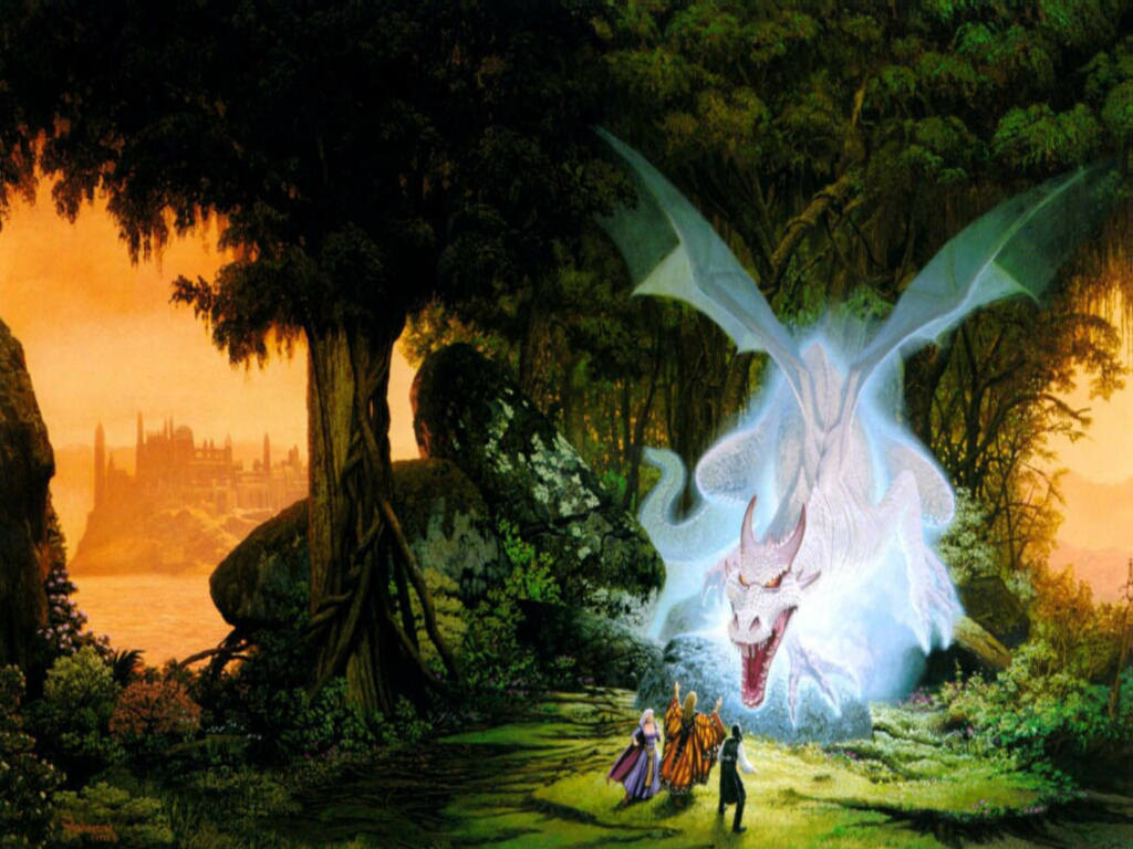 Fantasy Background Dragons Wallpaper Wizards Desktops