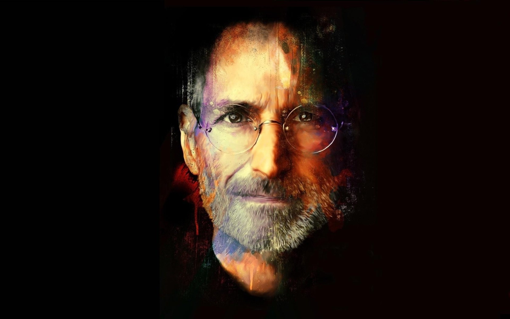 Painting Steve Jobs Wallpaper HD Image Stock Photos