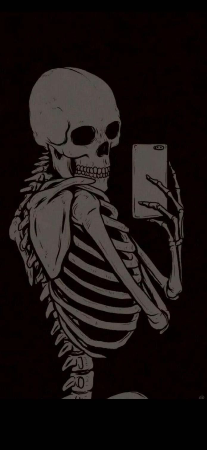 Skeleton Black Aesthetic Wallpaper
