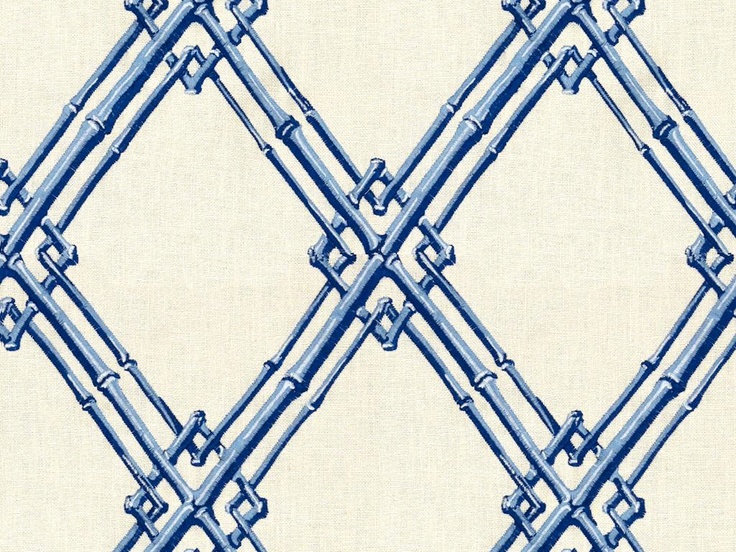 Bamboo Trellis In Blue From Brunschwig Fils Kravet Fabric Linen