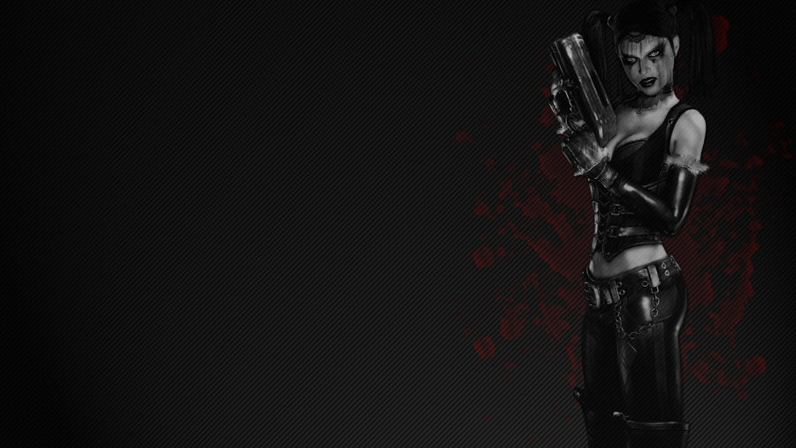 Harley Quinn Arkham City Style Wallpaper Red 1080p By Cudahowell On