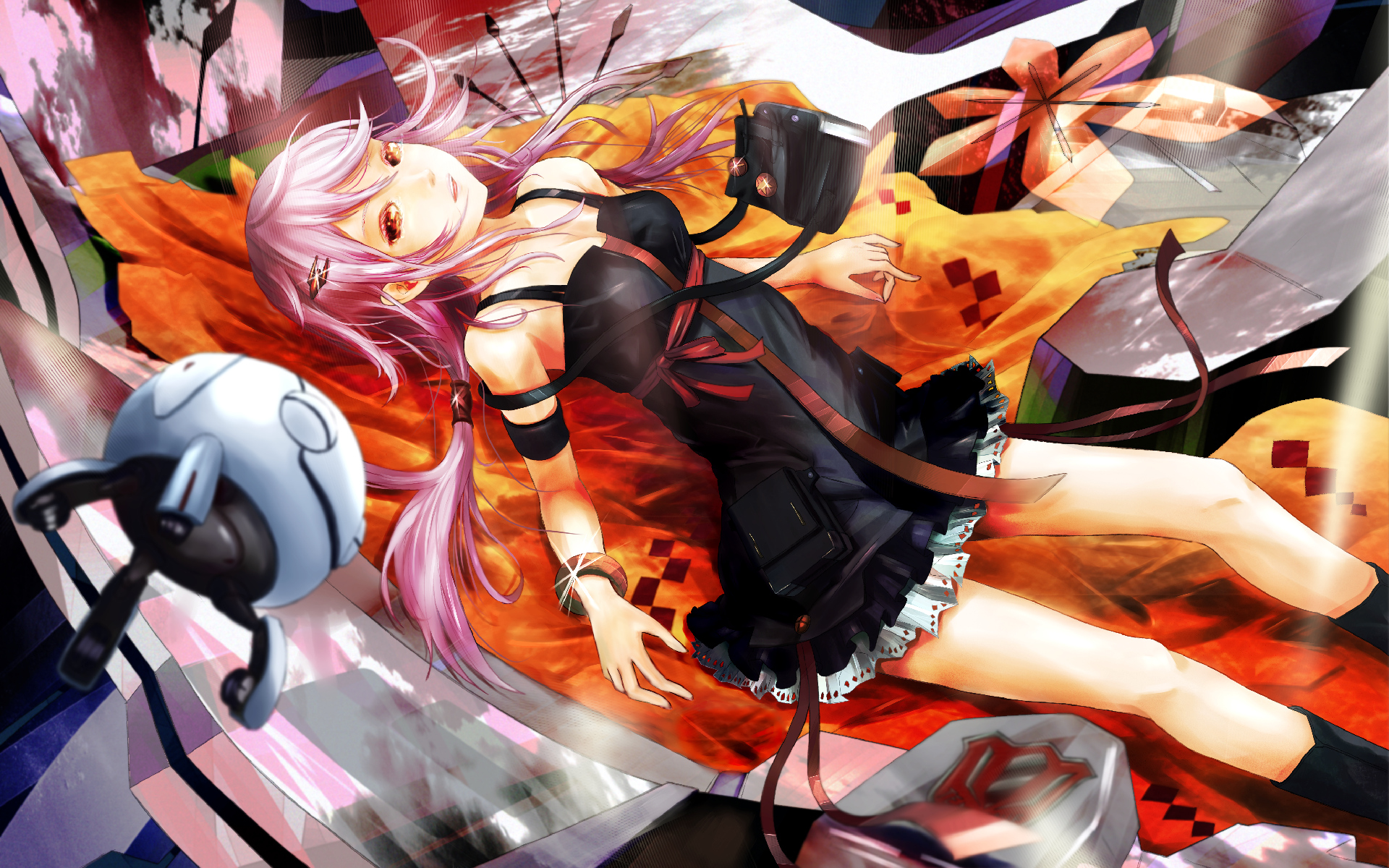 Collection Of Wallpaper From The Anime Guilty Crown Featuring