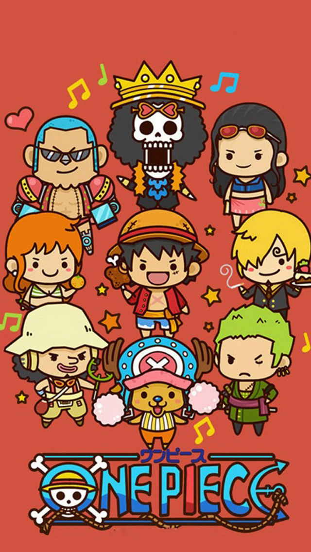 Cute Lovely One Piece Cartoon Poster iPhone Wallpapers Free Download