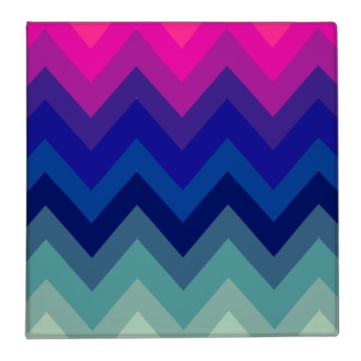 Pink And Teal Chevron Background Trendy Bright Ombre