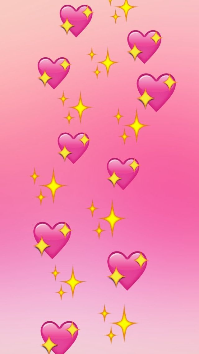 Wallpaper Lockscreen Background Pink Ombre iPhone Emoji