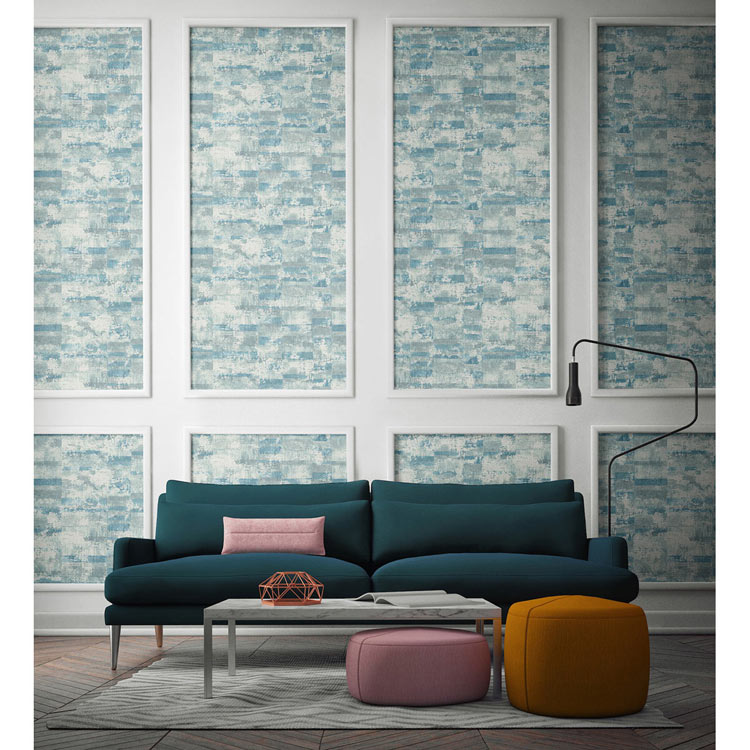 Seabrook Designs Gutenberg Cadet Blue Denim Wallpaper