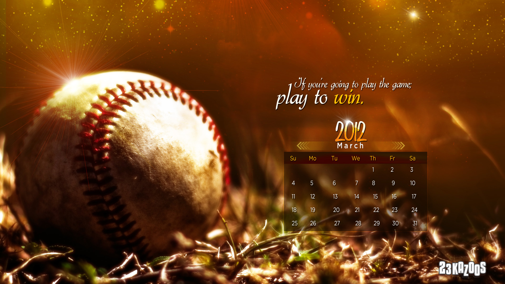 March Baseball Desktop Wallpaper