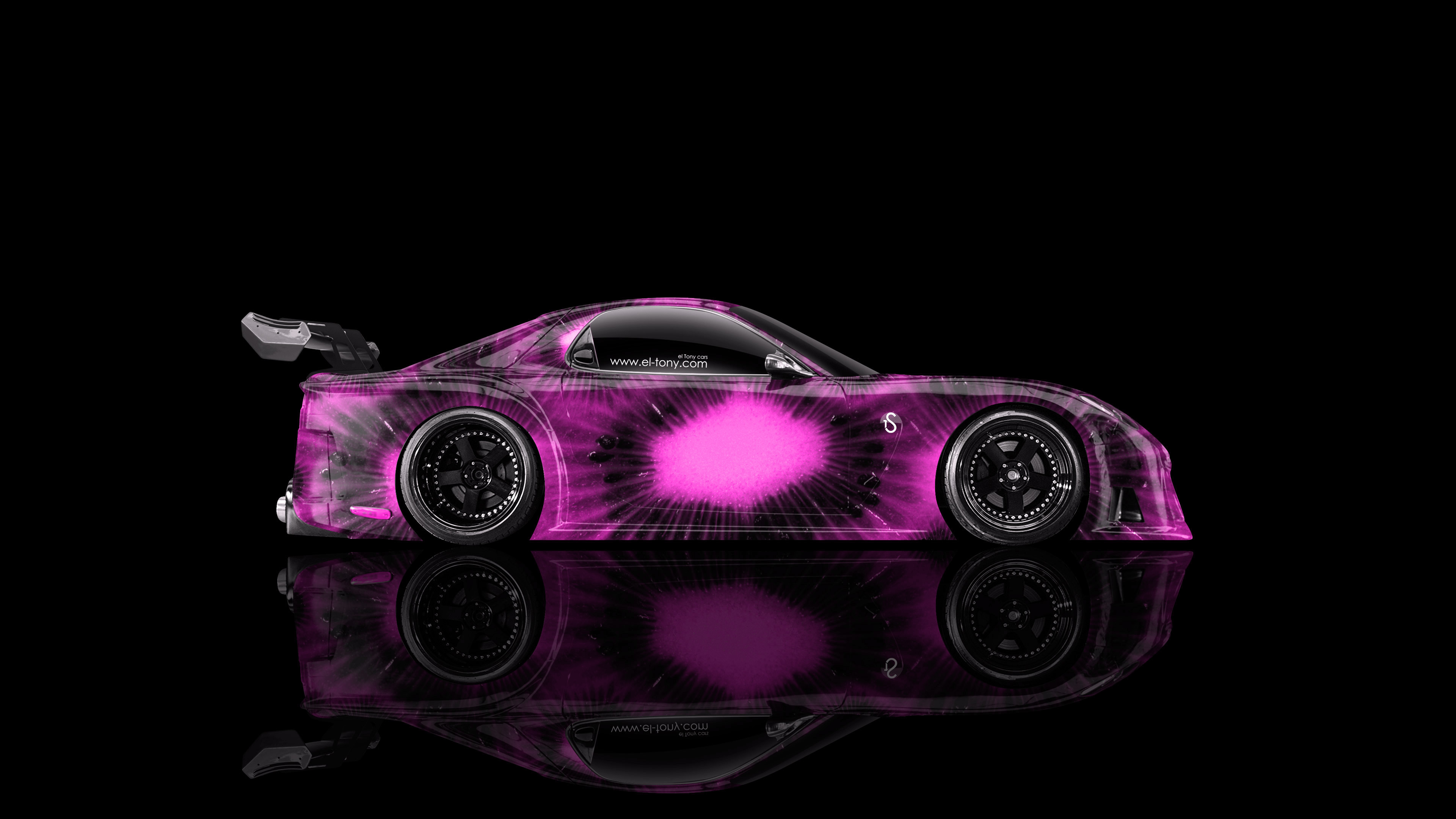  VeilSide JDM Side Kiwi Aerography Car 2014 Pink Colors 4K Wallpapers