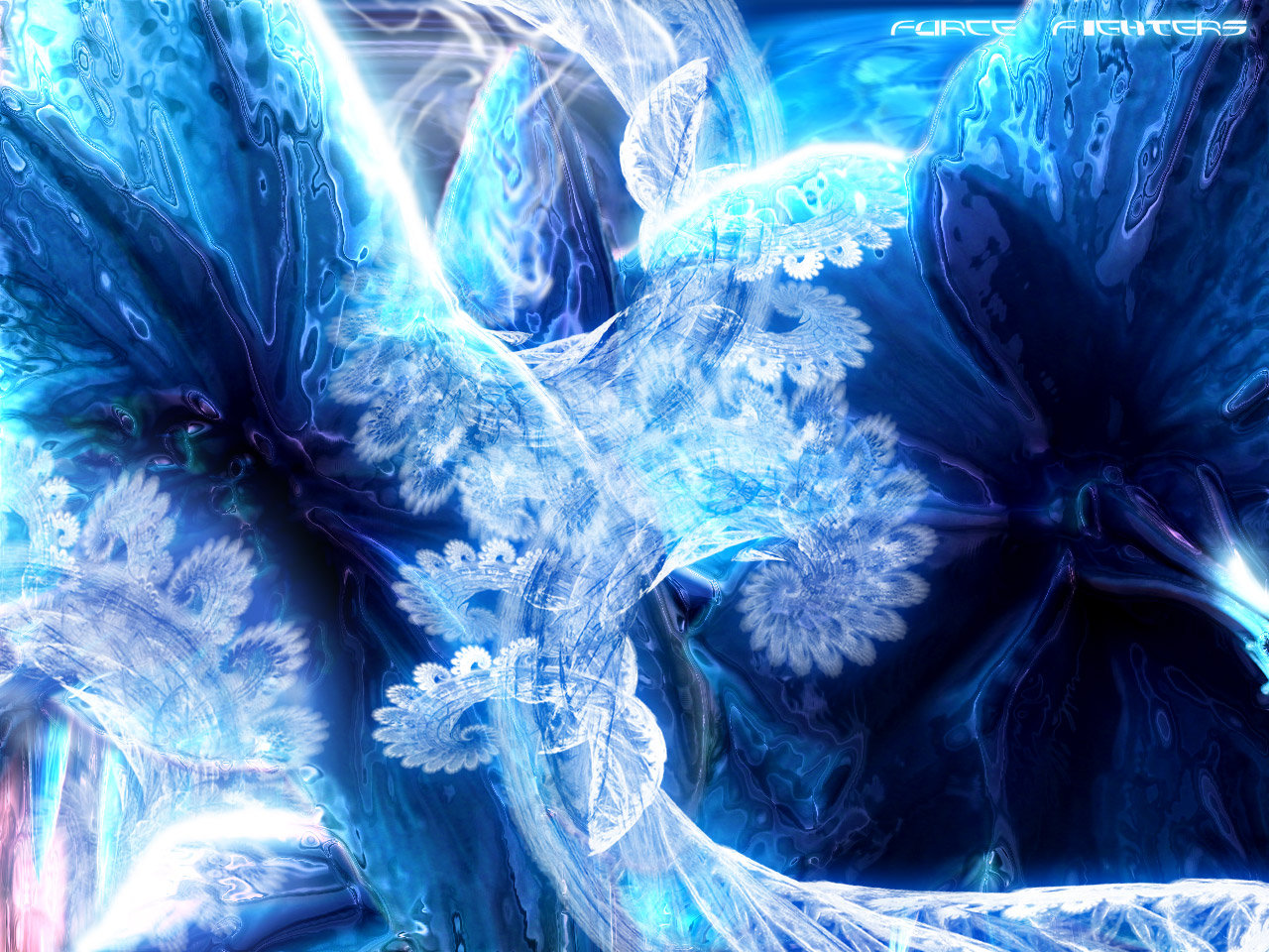 Blue Crystals Wallpaper By Elaineg