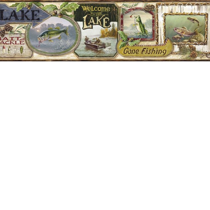 Free download borders by chesapeake fresh catch cabin wallpaper border