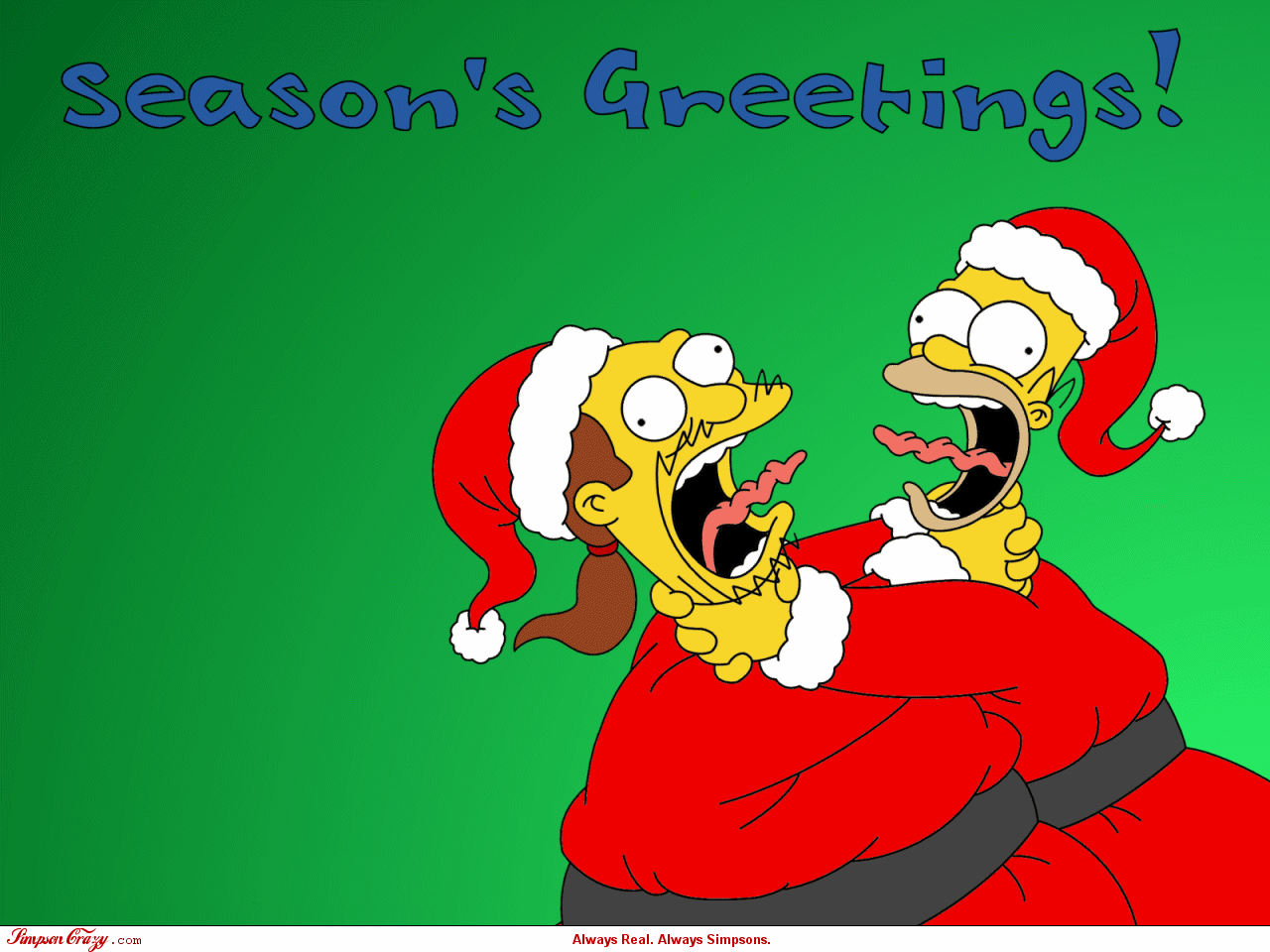 Simpsons Christmas wallpaper 33800
