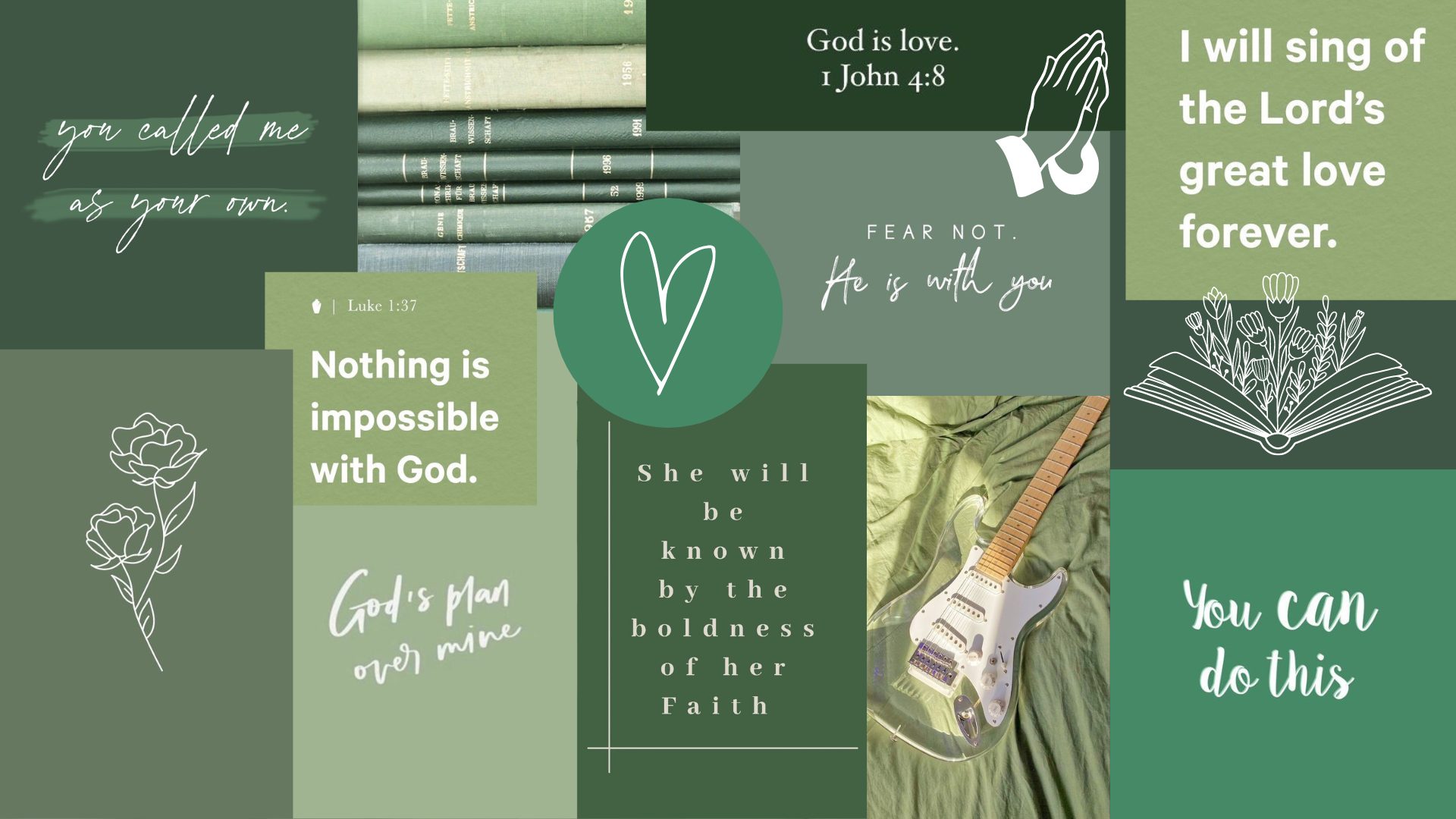 Christian Green Wallpaper Aesthetic Laptop
