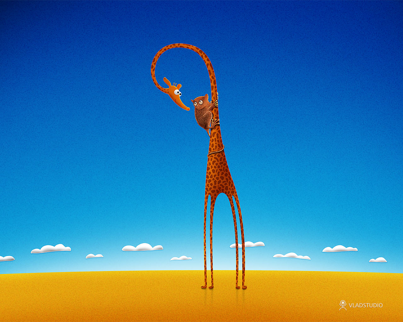 Full HD Wallpaper Animals By Vlad Gerasimov Tarsiers Giraffes