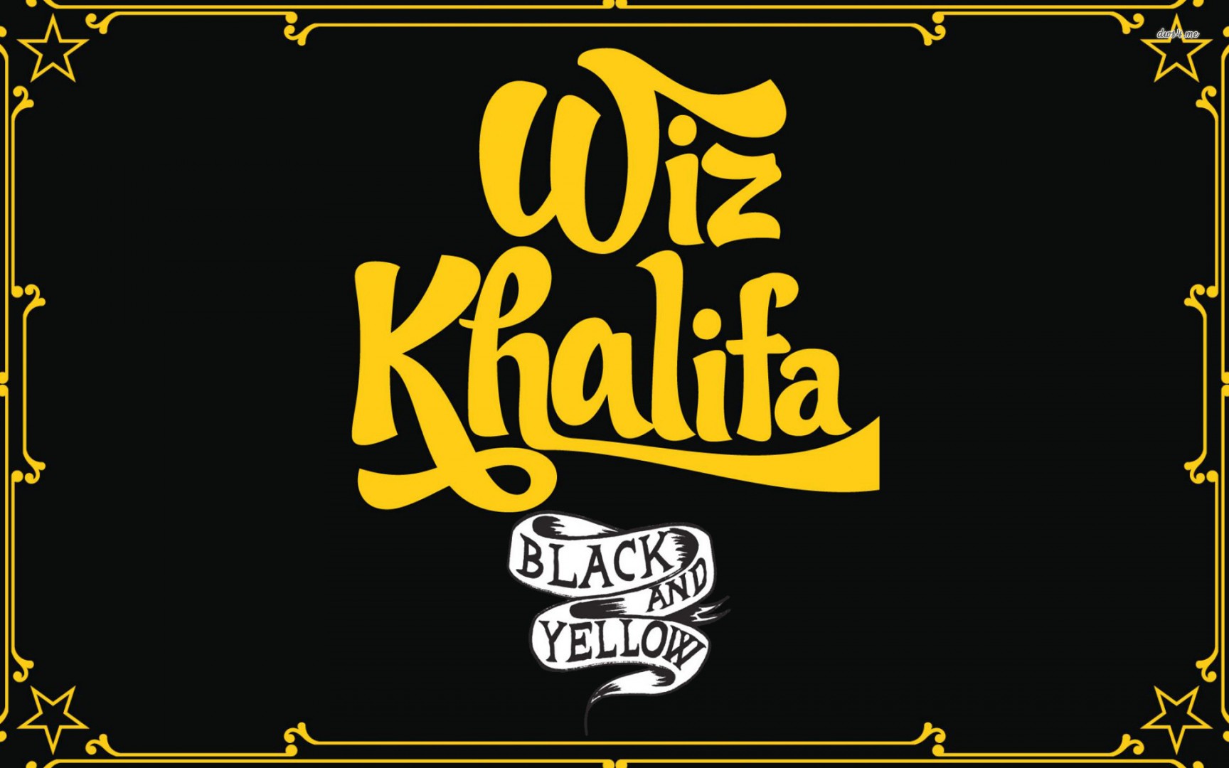 Wiz Khalifa Black And Yellow Cover Rap Wallpaper