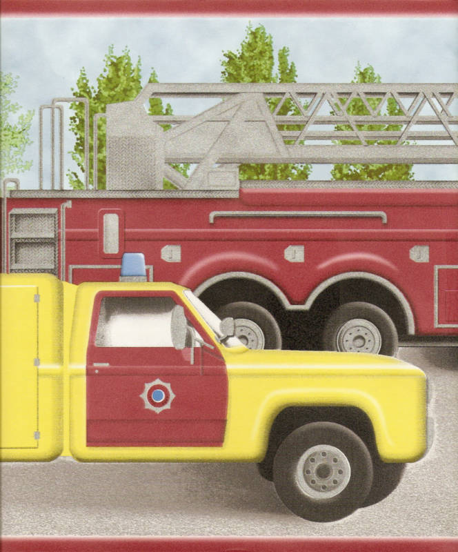 [46+] Fire Truck Wallpaper Border - WallpaperSafari