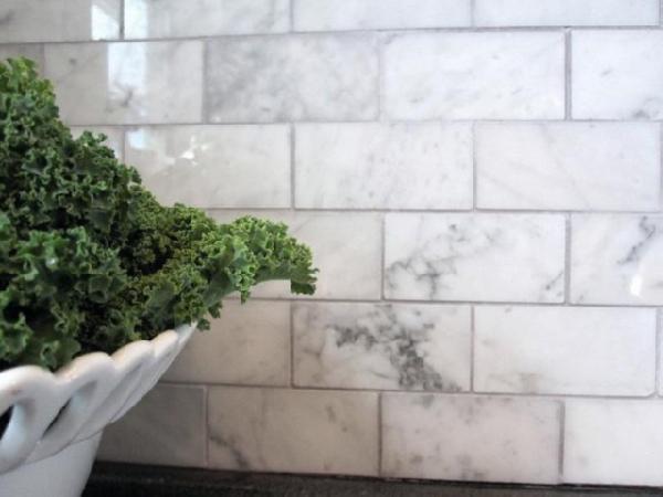 Carrara Marble Subway Tile Transitional Kitchen Freckles Chick