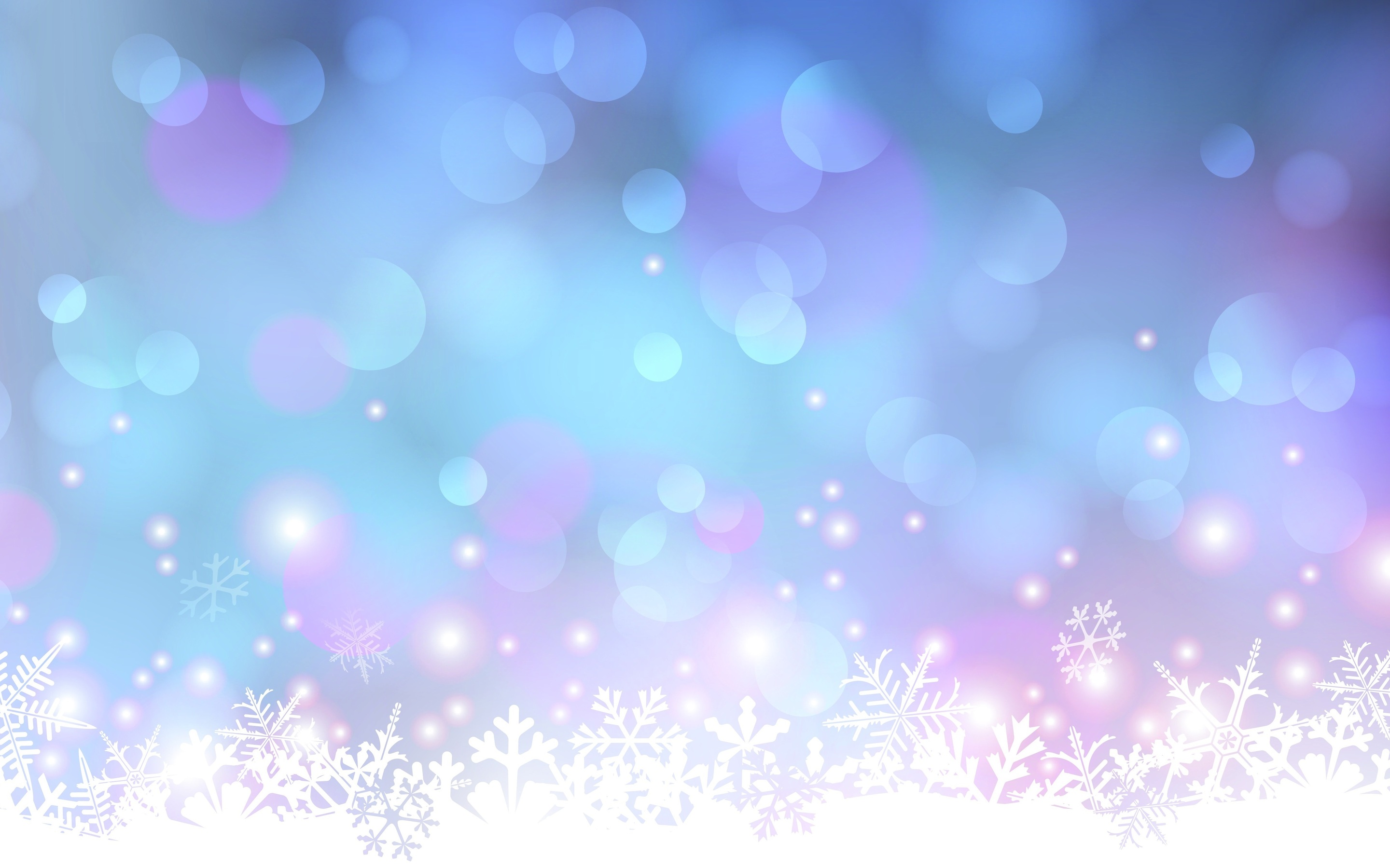 Purple Blur With Snowflakes Background