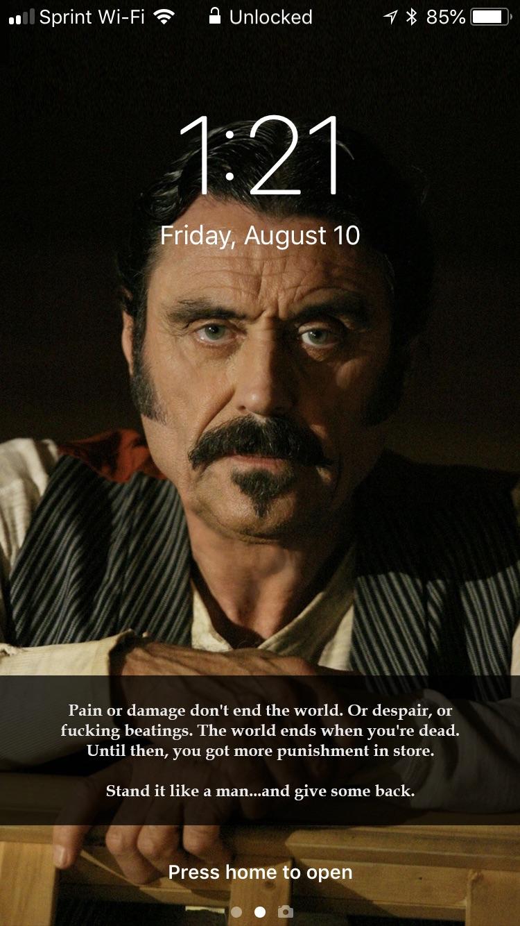 Created A New Wallpaper For My Phone Today Deadwood