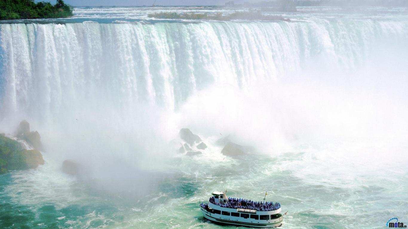 Download wallpaper Ship at Niagara Falls Ontario Canada