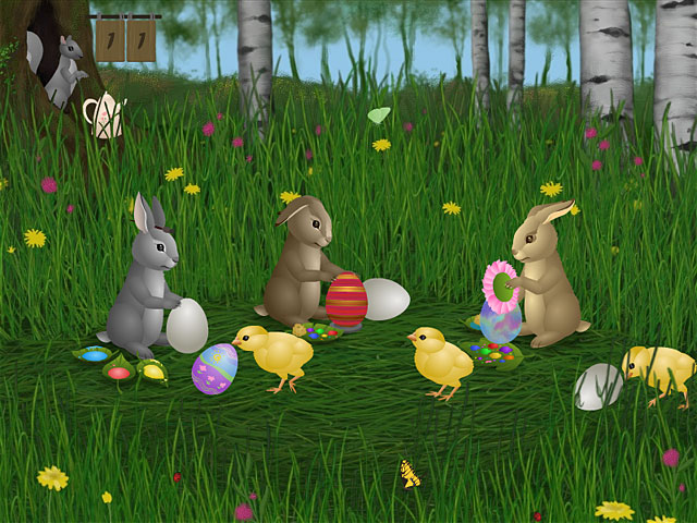 Themes Wallpaper Easter Bunnies Screensaver Shareware Just Like