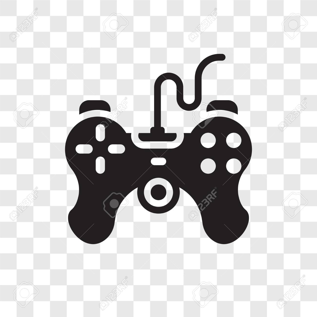 Game Controller Vector Icon Isolated On Transparent Background