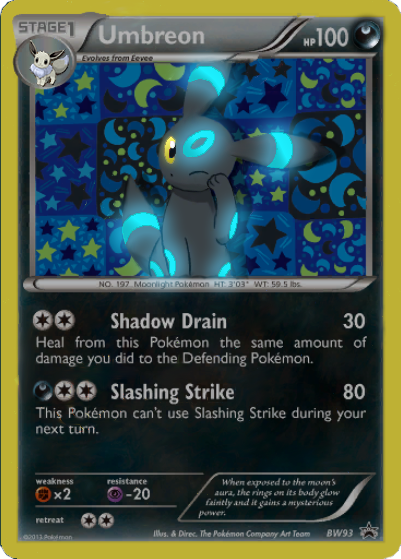 Shiny Umbreon Pokemon Card By Trikk117