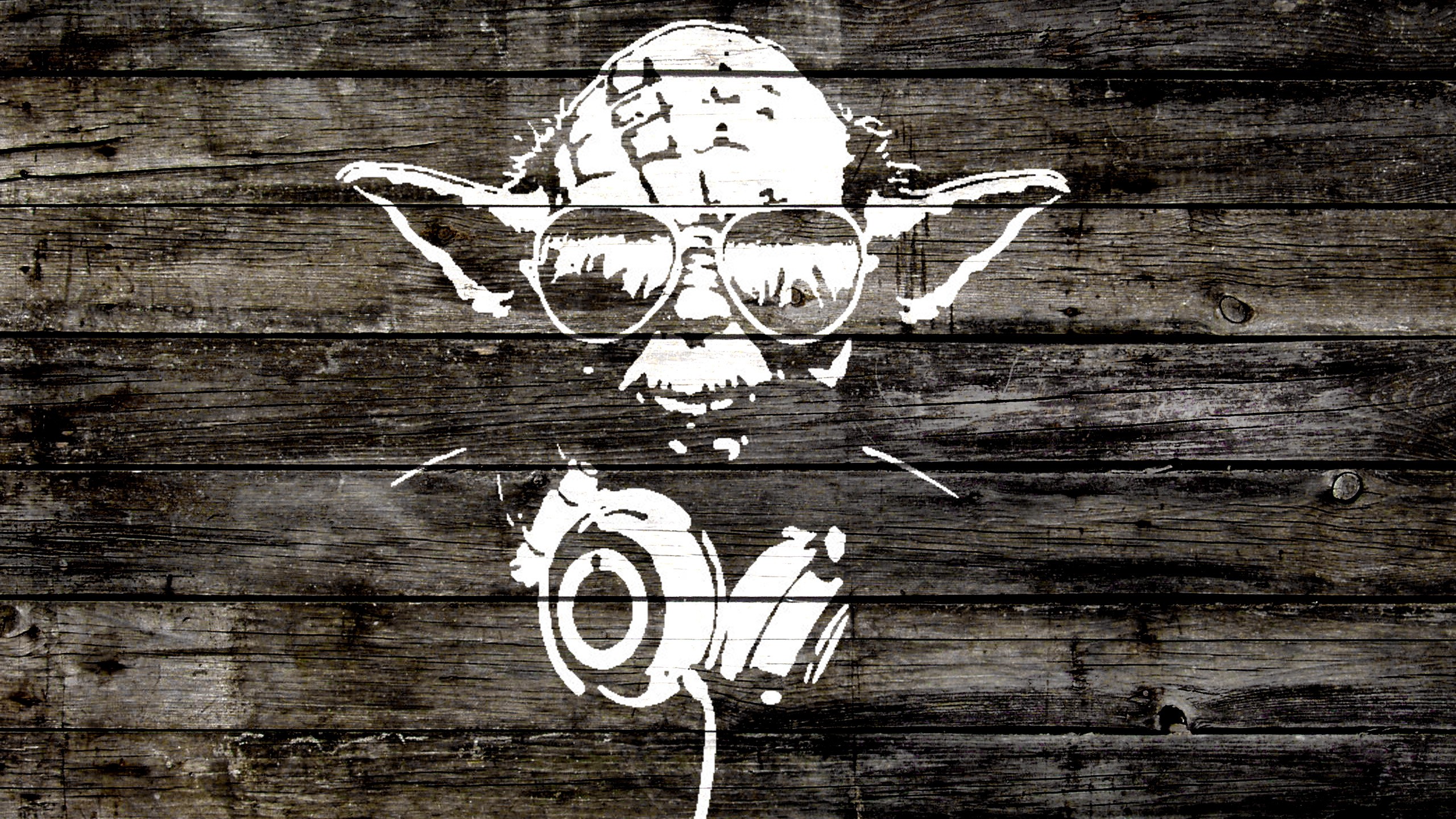 The Yoda Headphones Wallpaper