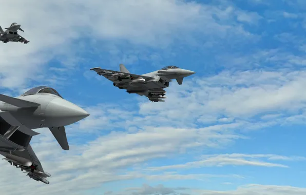 Wallpaper Clouds Flight Fighter Military Jet Fighters