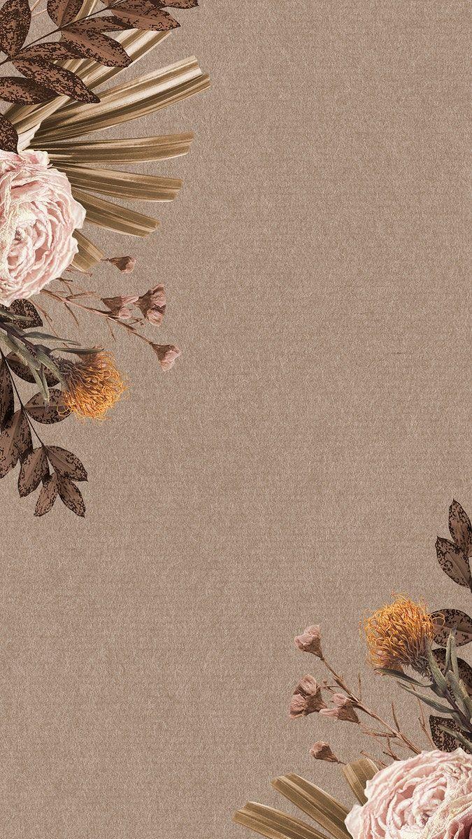 Image Of Aesthetic Vintage Phone Wallpaper Beige