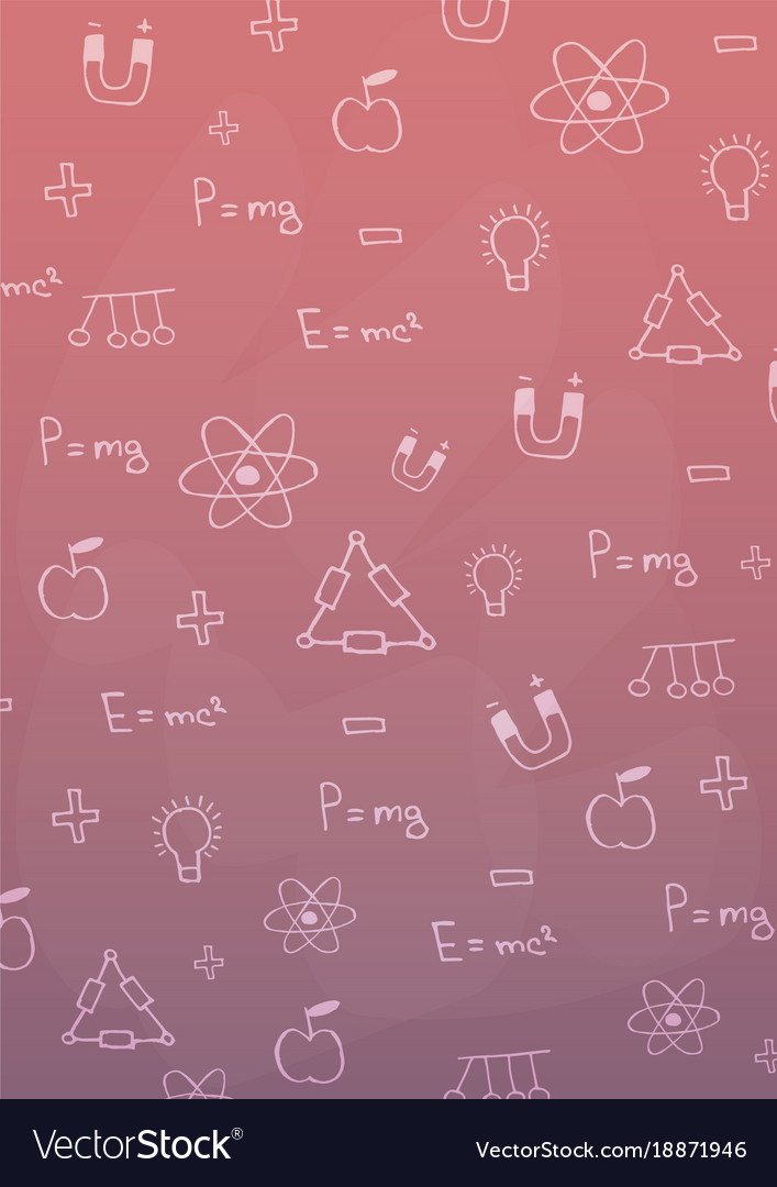 Physics Subject Back To School Background Vector Image