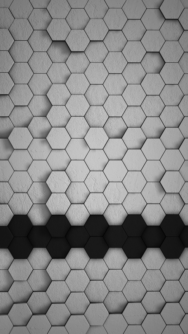 Hexagons 3d iPhone 5s Wallpaper iPad