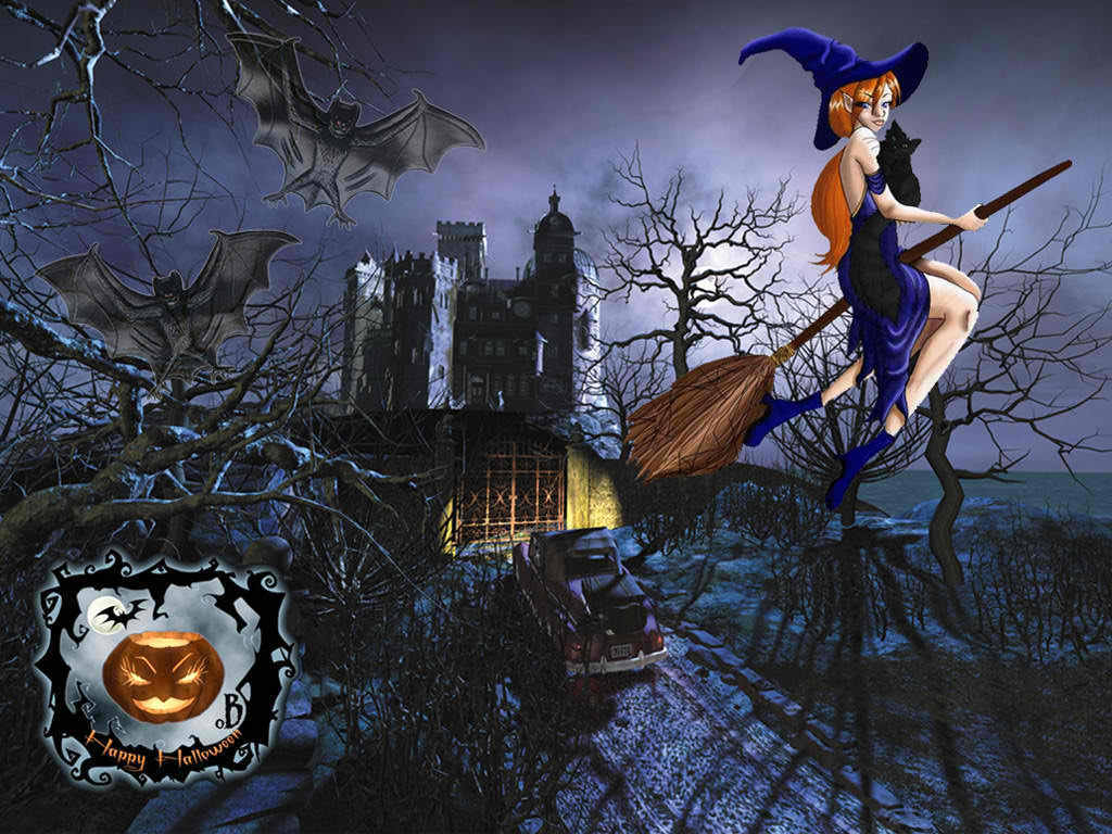 Halloween Witch Queen After Dark Wallpaper