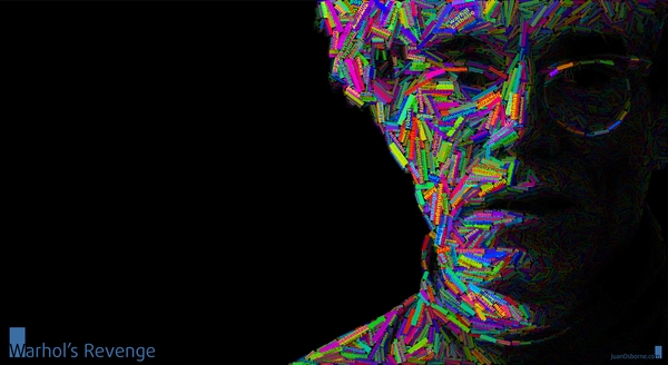 Typographic Portrai Colorful Wallpaper Desktop