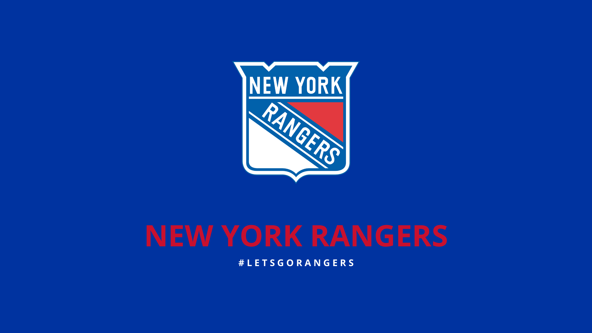 New York Rangers Logo on Blue Background