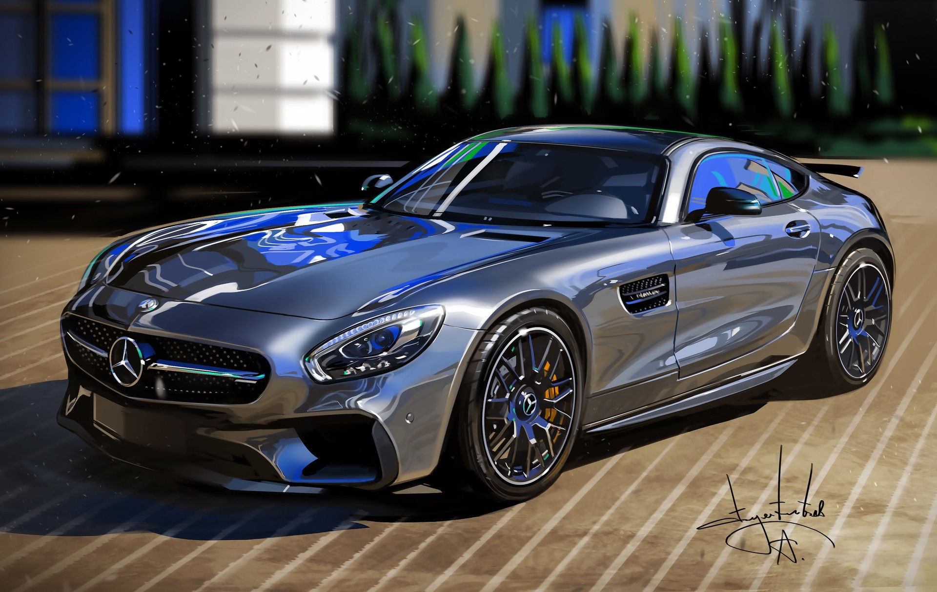 Digital Art Mercedes Wallpaper
