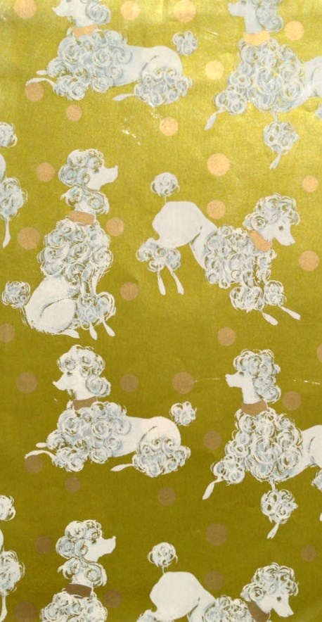Vintage Poodle Wrapping Paper Wrap