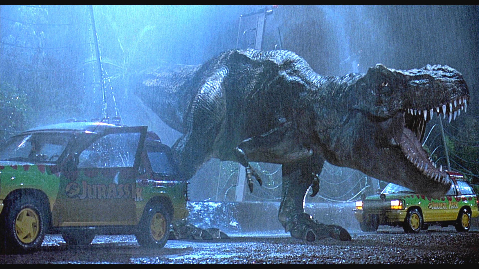 Jurassic Park Adventure Sci Fi Fantasy Dinosaur Movie Film Rain