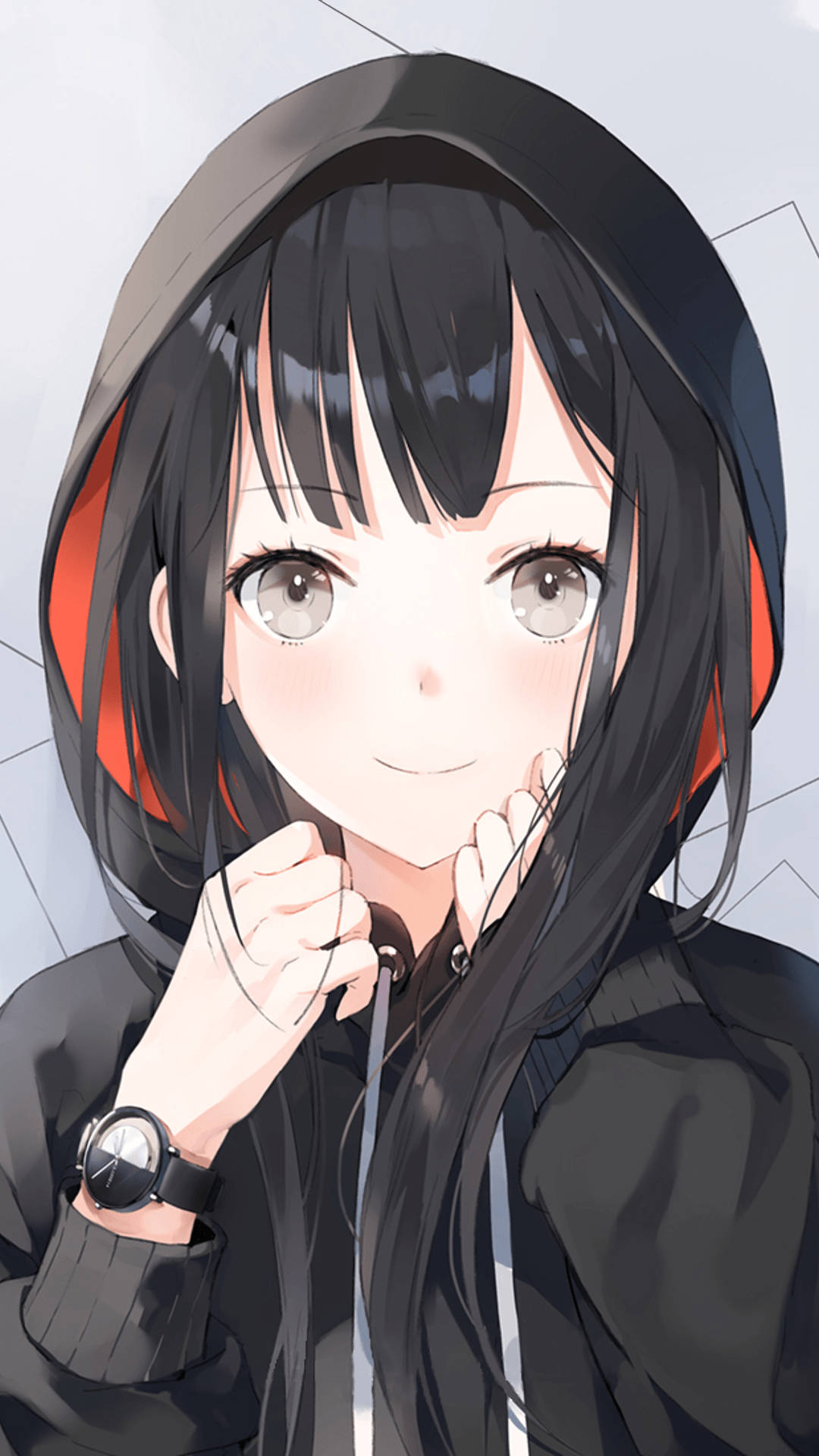 Anime Girl Hoodie Wallpaper
