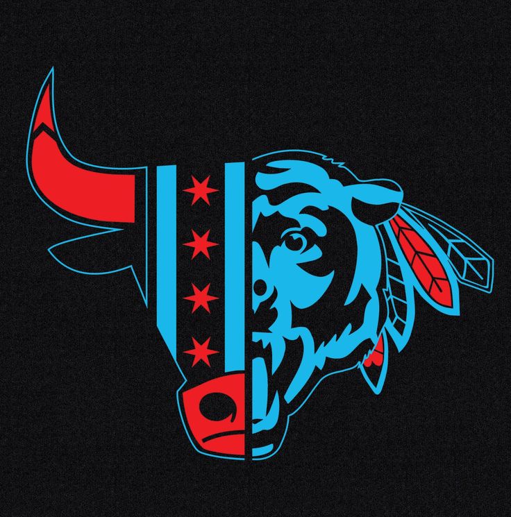 Chicago Flag Blackhawks The chicago beast design