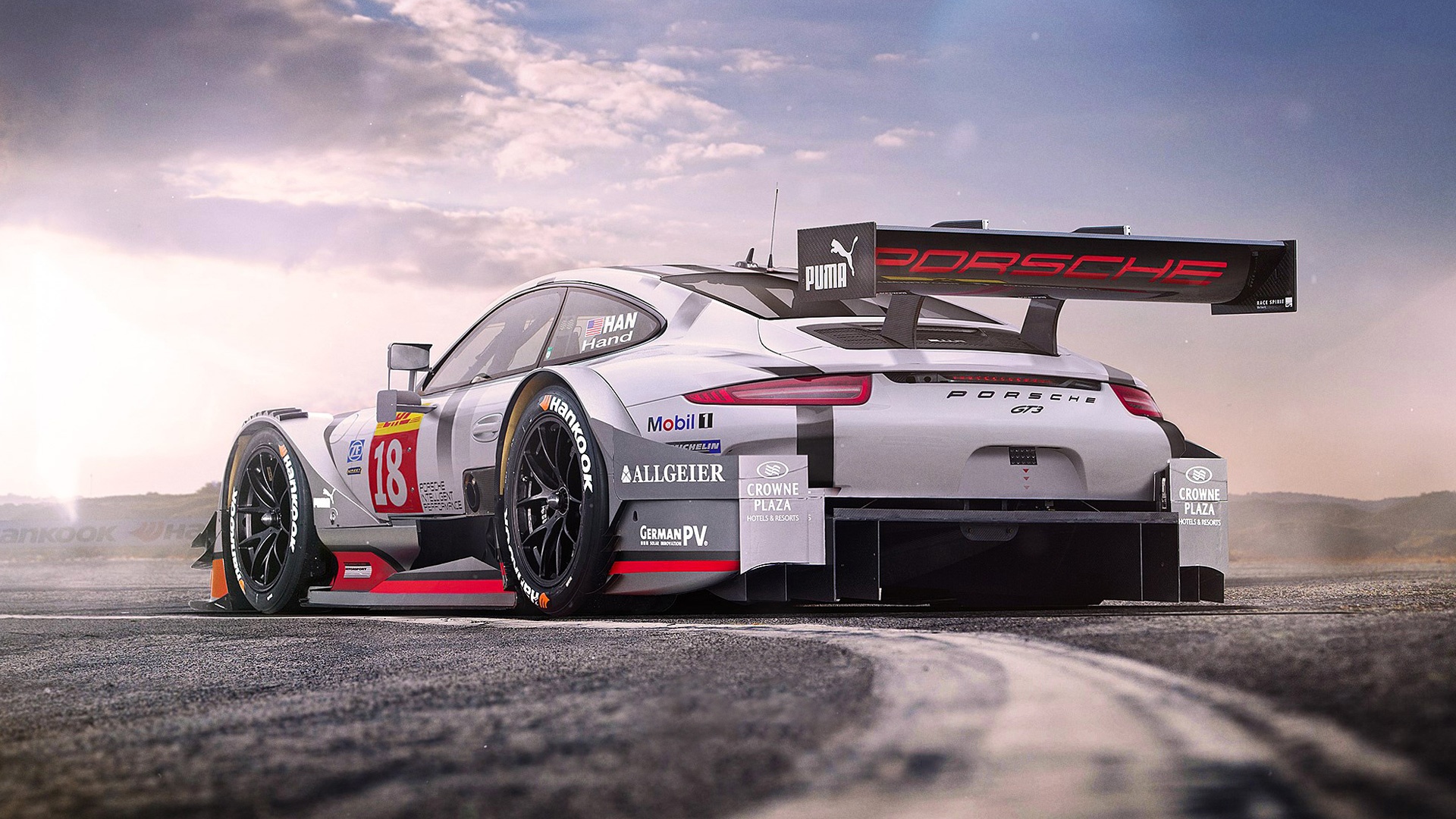 Porsche Gt3 Race Car Wallpaper HD