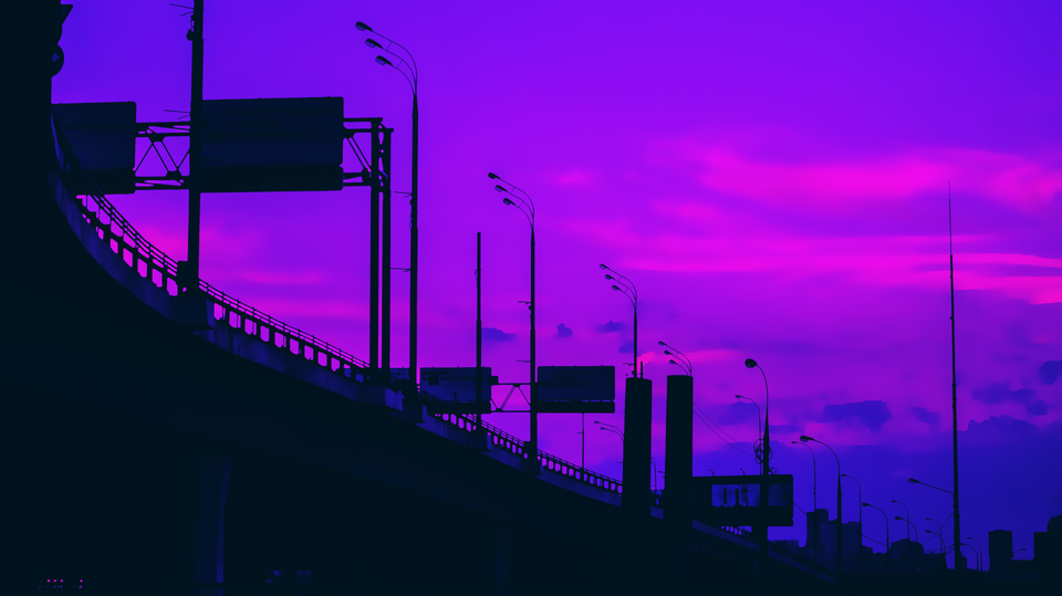 Aesthetic Bridge[3840X2160 wallpaper Dark purple wallpaper