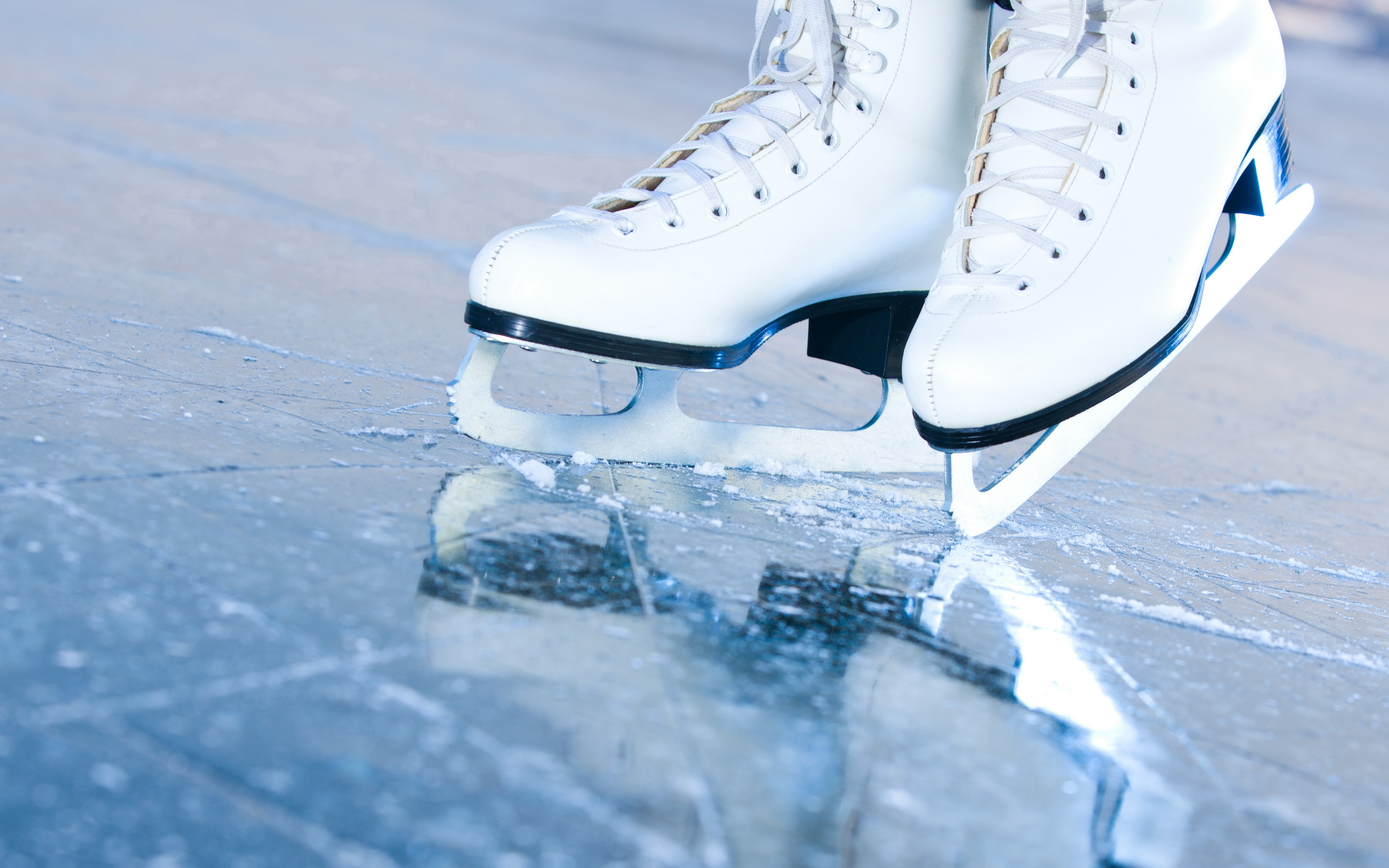 ice rink ice skating bokeh wallpaper background