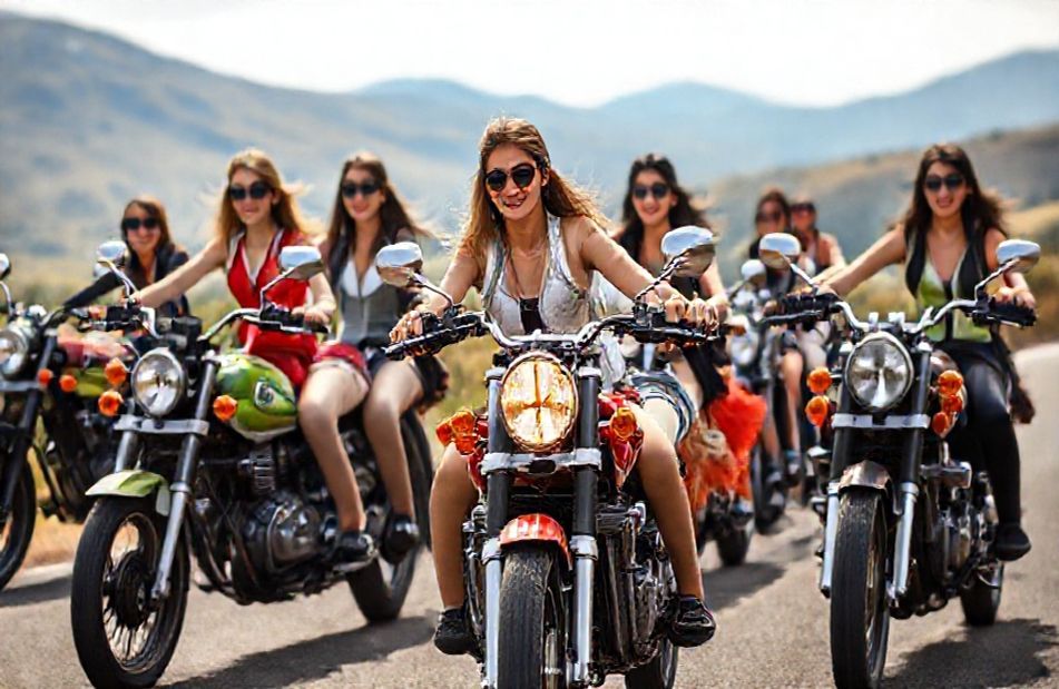 Motorcycle Girls Wallpaper